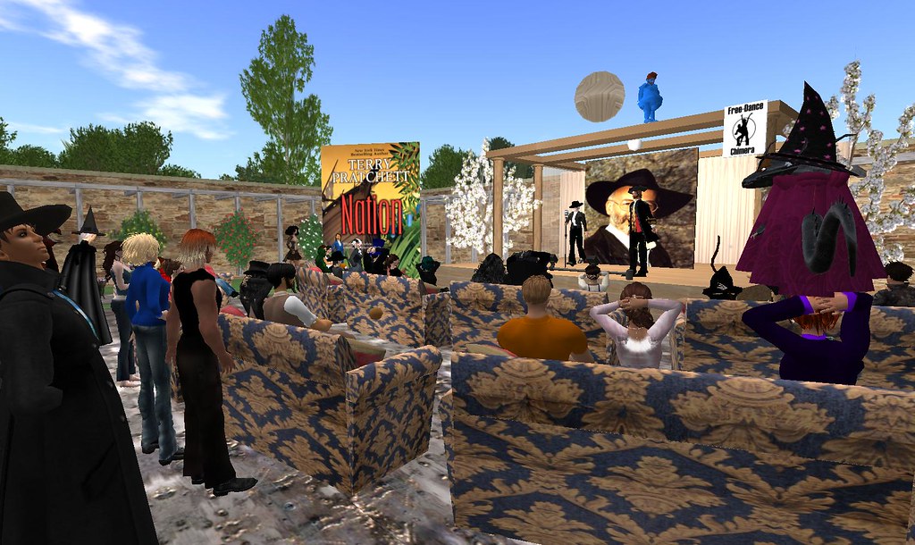 Terry Pratchett on stage